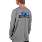 Patagonia "patagonia p-6 logo responsibili long sleeve t-shirt gris"