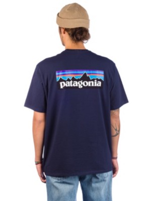 Patagonia "patagonia p-6 logo responsibili t-shirt bleu"