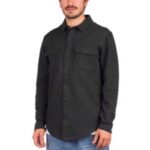 Tentree "tentree colville quilted shirt noir"
