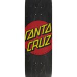Santa cruz "santa cruz classic dot fa20 8.25"" skateboard deck noir"
