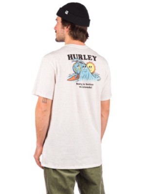 Hurley "hurley evd reg earth and surfs t-shirt blanc"