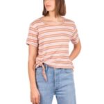 O'neill "o'neill striped knotted t-shirt marron"
