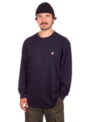 Carhartt wip "carhartt wip chase long sleeve t-shirt bleu"