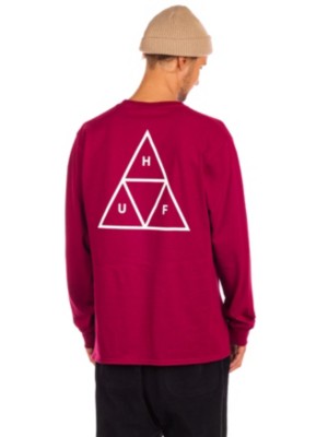 Huf "huf essential tt long sleeve t-shirt rouge"
