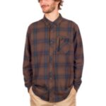 Fox "fox gamut stretch flannel shirt marron"