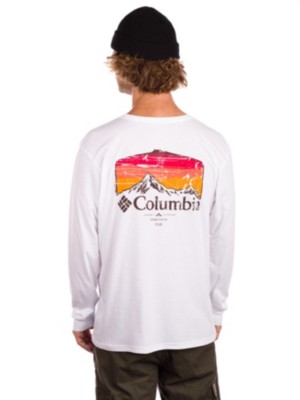 Columbia "columbia pikewood graphic long sleeve t-shirt blanc"