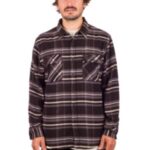 Brixton "brixton bowery stretch x flannel shirt noir"