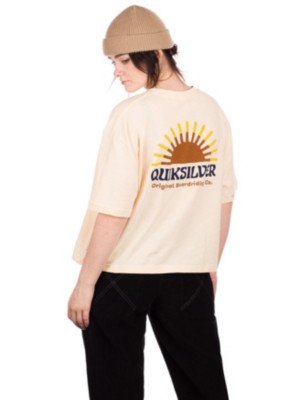 Quiksilver "quiksilver boyfriend crop linen long sleeve t-shirt blanc"