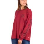 Vans "vans flo rez wash long sleeve t-shirt rouge"