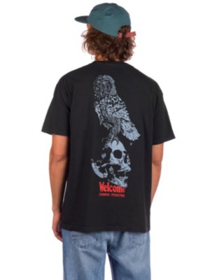 Welcome "welcome bird brain garment dyed t-shirt noir"