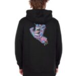 Santa cruz "santa cruz growth hand hoodie noir"