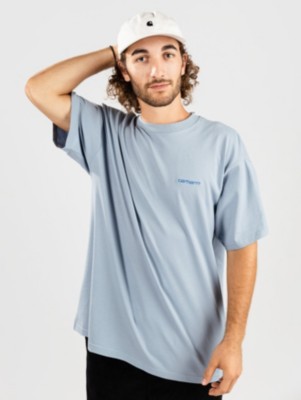Carhartt wip "carhartt wip script embroidery t-shirt bleu"