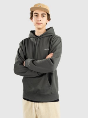 Carhartt wip "carhartt wip script embroidery hoodie vert"