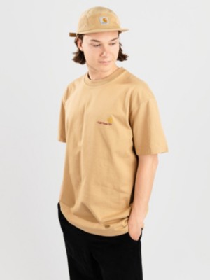 Carhartt wip "carhartt wip american script t-shirt marron"