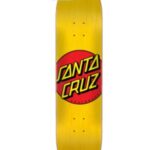 Santa cruz "santa cruz classic dot 7.75"" skateboard deck jaune"