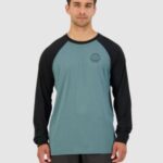 Mons royale "mons royale merino icon raglan long sleeve t-shirt vert"