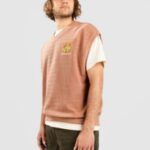 Converse "converse textured embroidered vest pullover rouge"