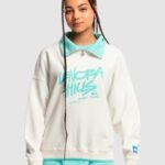 Quiksilver "quiksilver x stranger things lenora half zip sweater blanc"