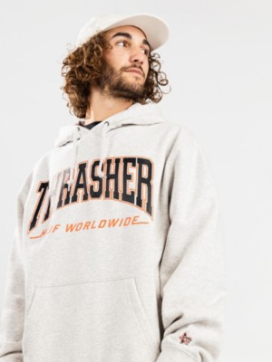 Huf "huf x thrasher bayview hoodie gris"
