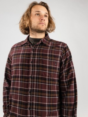 Hurley "hurley portland organic flannel shirt marron"