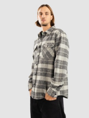 Brixton "brixton bowery heavyweight flannel shirt gris"
