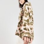 Roxy "roxy because the night printed fleece sweater marron"