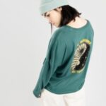 Element "element balance crop long sleeve t-shirt bleu"