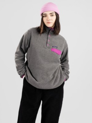 Patagonia "patagonia lw synch snap fleece hoodie gris"
