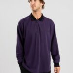 Welcome "welcome parliament pique zip long sleeve polo violet"