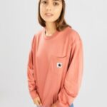 Carhartt wip "carhartt wip pocket long sleeve t-shirt rose"