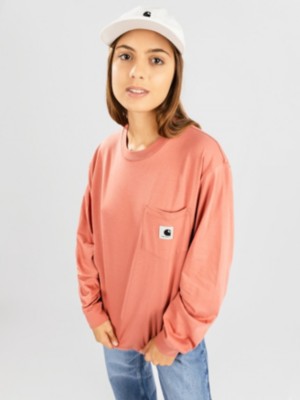 Carhartt wip "carhartt wip pocket long sleeve t-shirt rose"