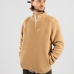 Tentree "tentree sherpa quarter snap sweater marron"