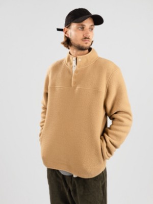Tentree "tentree sherpa quarter snap sweater marron"