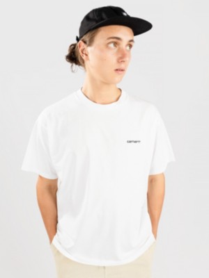Carhartt wip "carhartt wip script embroidery t-shirt blanc"
