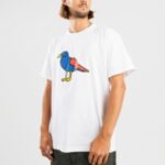 Cleptomanicx "cleptomanicx smile gull t-shirt blanc"