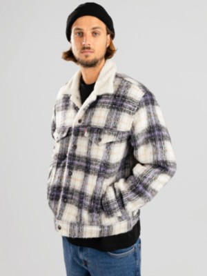 Levis "levi's vtg fit sherpa trucker jacket marron"