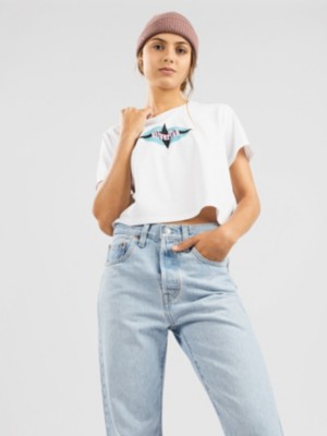 Levis "levi's cropped jordie t-shirt blanc"