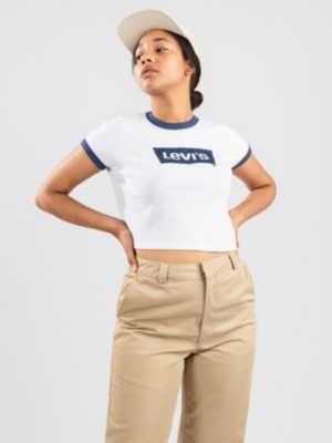 Levis "levi's graphic ringer mini t-shirt blanc"
