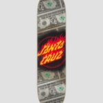 Santa cruz "santa cruz dollar flame dot 8.0"" skateboard deck noir"