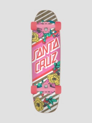Santa cruz "santa cruz floral stripe street skate 8.4"" complete rose"