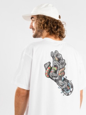 Santa cruz "santa cruz pool snakes hand t-shirt blanc"