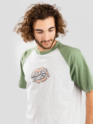 Santa cruz "santa cruz warp broken dot raglan t-shirt bleu"
