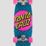 Santa cruz "santa cruz pink dot check cut back carver 9.75"" complete bleu"